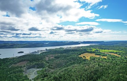 Dronebilde over Frier Vest-området