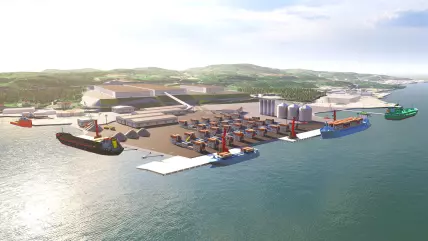 Illustrasjon av Frier Vest Havneterminal